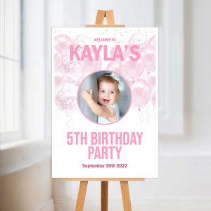 Girls Birthday Party Welcome Board