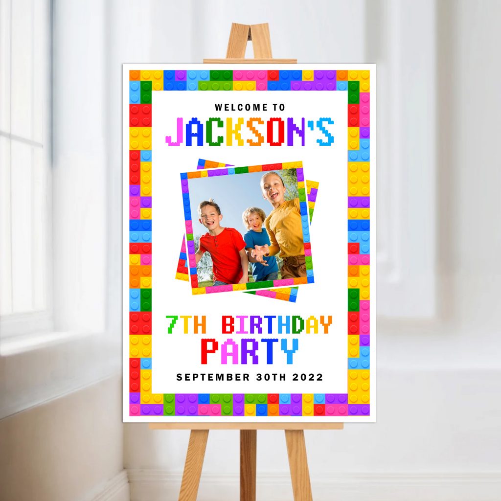 Lego Birthday Party Welcome Board Get Invited lego-birthday-party-welcome-board-get-invited