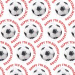 a pattern of football balls