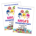 Personalised Baby Shark Birthday party invites