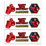 Boxing Happy Birthday Photo Banner. Customise with name and age Available in two sizes: Regular – 80cm x 30cm XL – 6ft x 2ft Multi buy discounts available