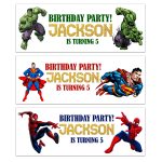 Superhero Birthday banner