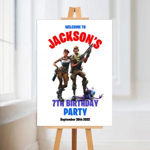 Fortnite welcome sign