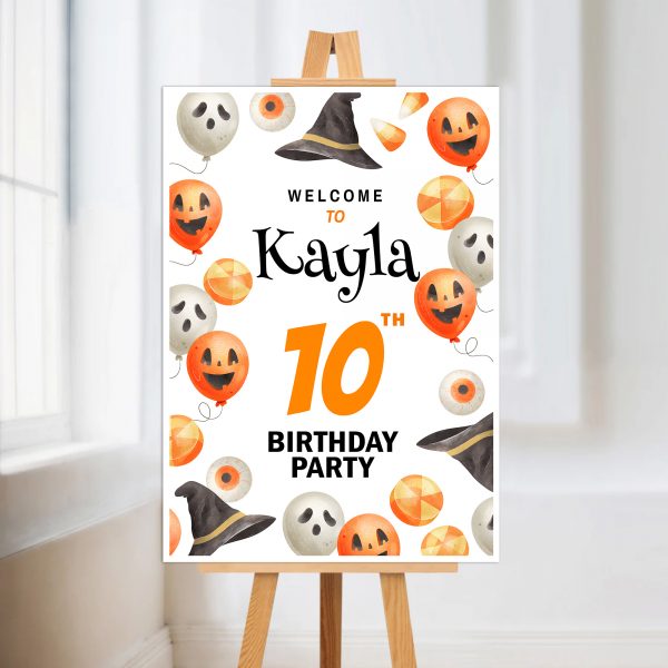Halloween Party Personalised Sign