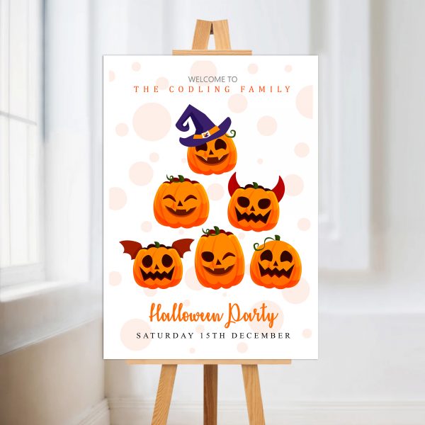 Halloween Personalised party Welcome sign.