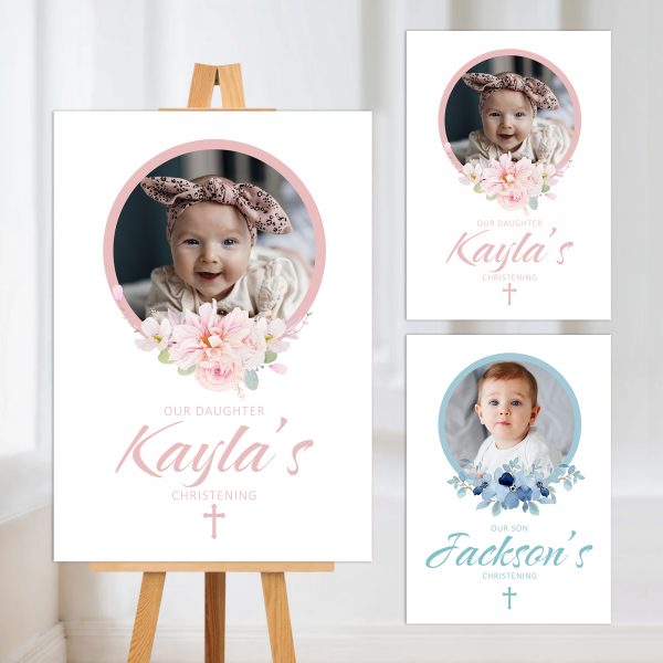 Christening Photo Welcome Sign