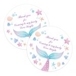 round stickers for a party