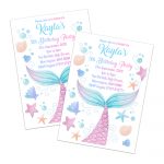 mermaid tail party invites