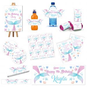 party personalised decorations for a party
