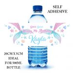 water bottle mermaid labels