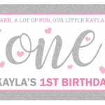 Girls 1st birthday banner Free delivery Two sizes