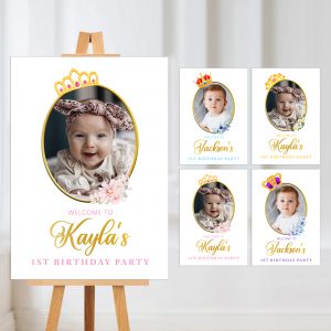 Princess & Prince Birthday Party Sign