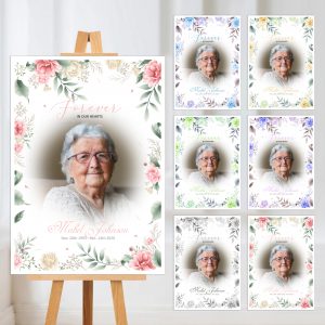 Funeral Memorial Photo Sign