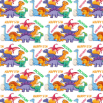 Dinosaurs birthday presnt wrapping