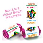 rubik cube mini love heart wrappers