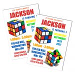 rubik cube party invite 