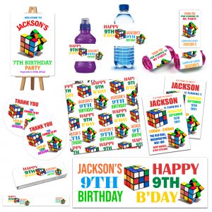 rubik cube party decor