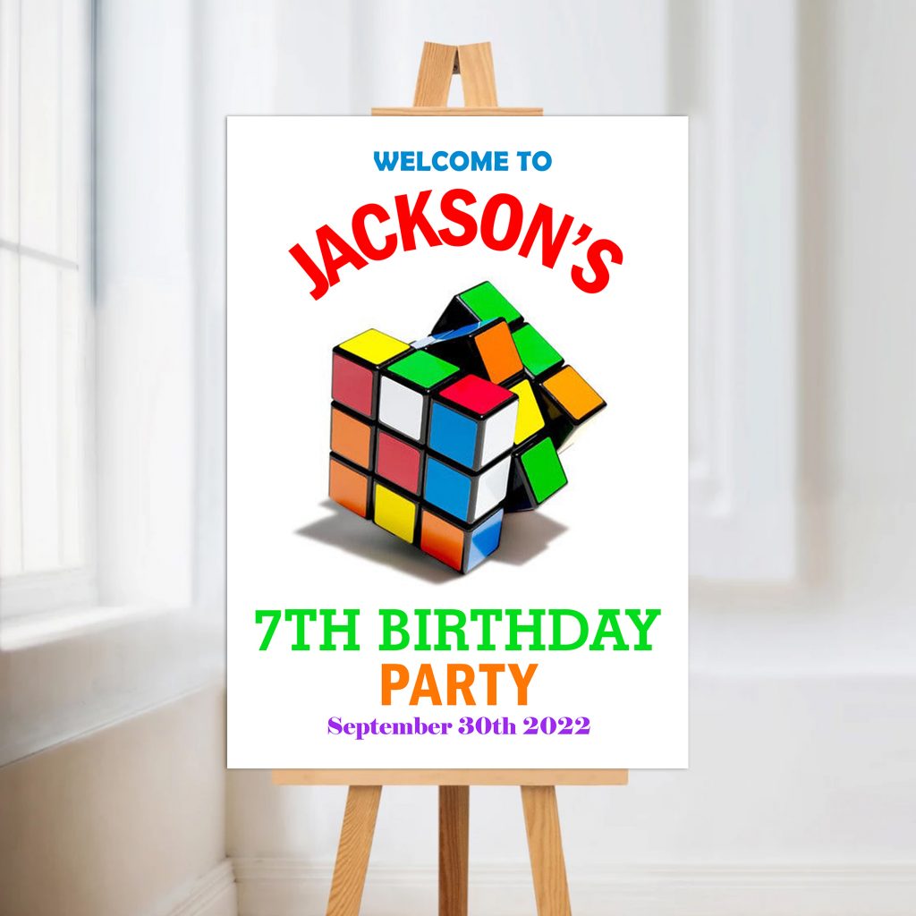 rubik-s-cube-birthday-party-welcome-board-get-invited