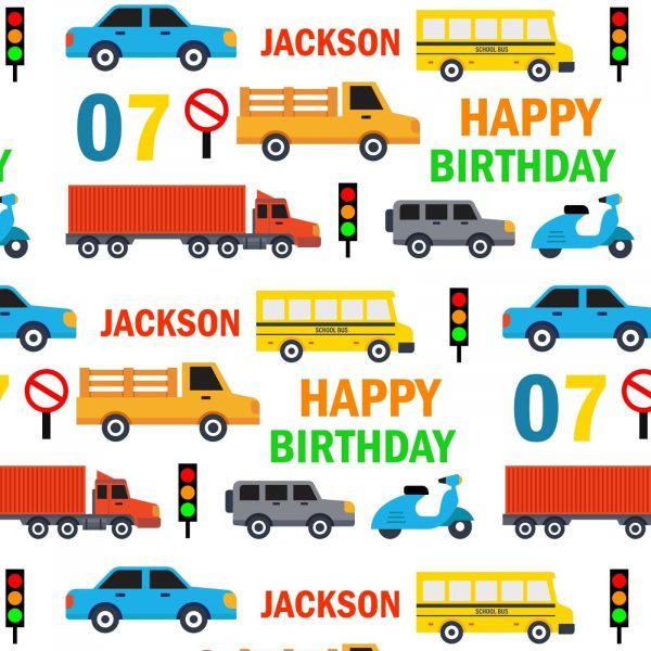 cars and traffic to wrap presents