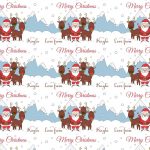 Santa Claus's reindeer wrapping paper