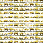 Digger Trucks yellow wrapping paper