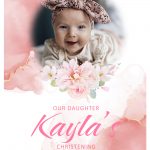 Personalised Photo Christening Entrance sign