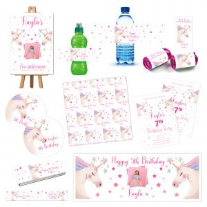unicorn birthday party decorations for a little girl
