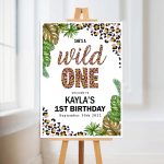Wild One 1st Birthday Party Sign