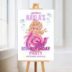 Barbie Personalised Birthday party welcome sign