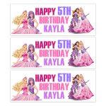 Barbie Personalised happy birthday banner
