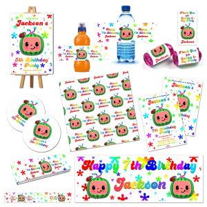 Cocomelon Personalised Birthday Party decorations