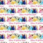 Personalised disney princess wrapping paper