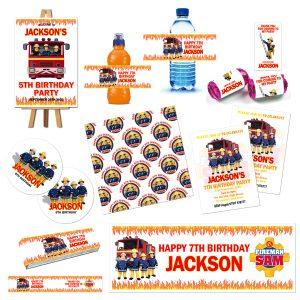 Fireman Sam Personalised Birthday Party decorations