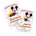 Mickey Mouse personalised Birthday Party Invitations