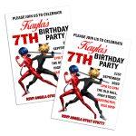 Miraculous Ladybug party invites