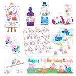 peppa Pig birthday party descorations personalised