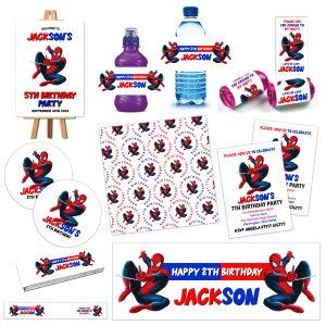 Spiderman Personalised party decorations
