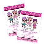 LOL Dolls personalised Birthday party invitations
