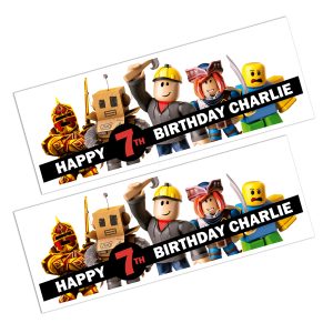 roblox characters on a birthday banner