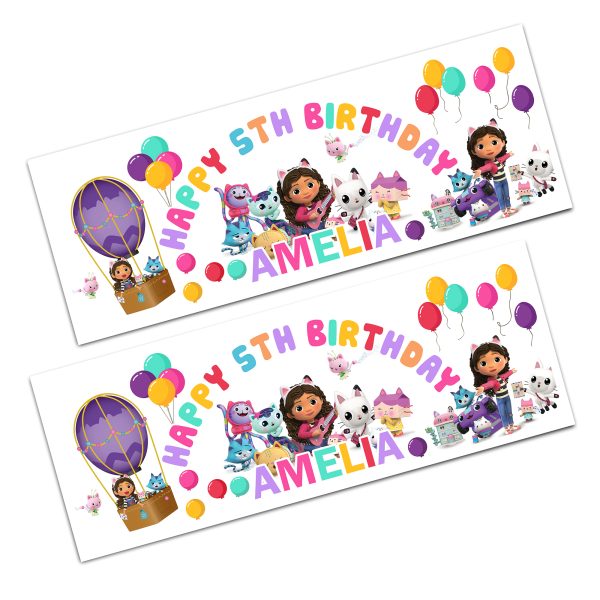 Gabby's Dollhouse Birthday Banner