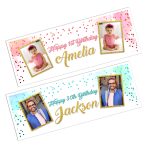 Birthday banners with a photo 