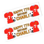 Manchester United happy birthday on a banner