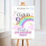 Colourful birthday party welcome sign