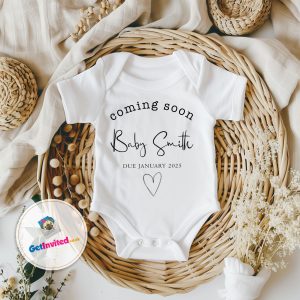 Baby announcement vest f