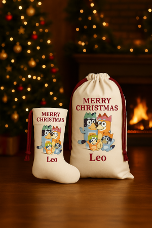 Bluey Christmas Sack, Stocking & Gift PaperÂ
