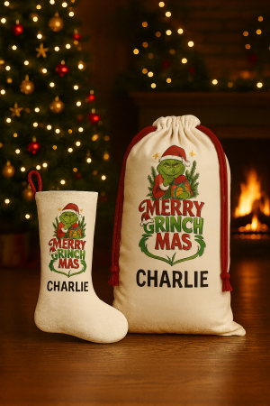 Grinch Christmas Sack & Stocking