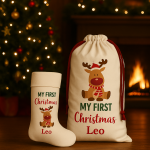 First Christmas stocking and bag
