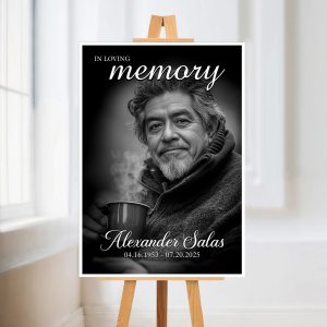 Funeral Memorial Photo Sign