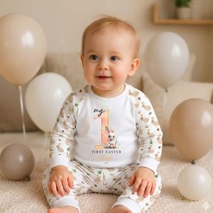 Personalised My 1st Easter Kids Rabbit Pyjama Set