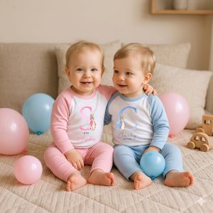 Personalised Peter Rabbit Initial & Name Pyjama Set